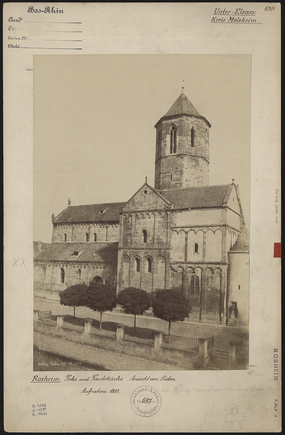 Vue d’ensemble de la façade sud.