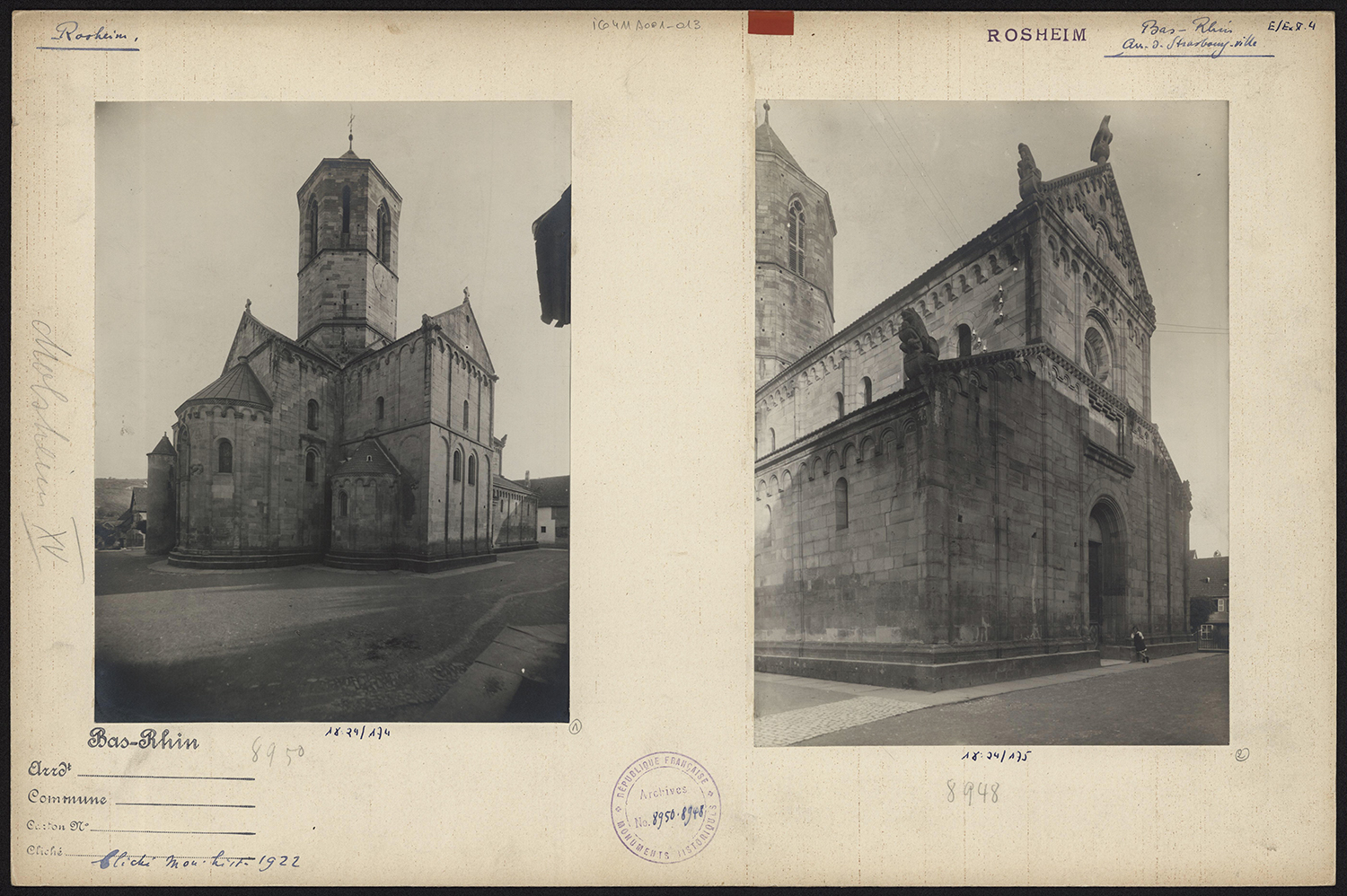 Vues d’ensemble de la façade ouest et du chevet.