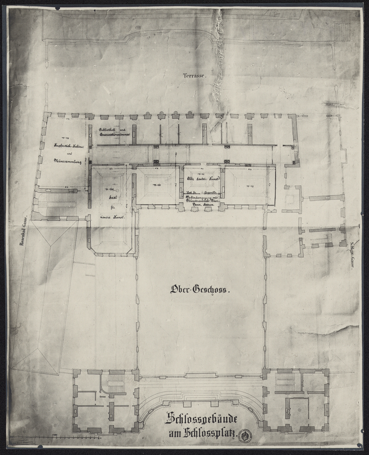 Plan de masse du premier étage.