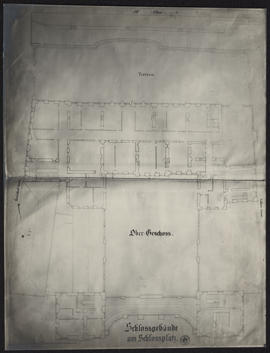 Plan de masse du premier étage.