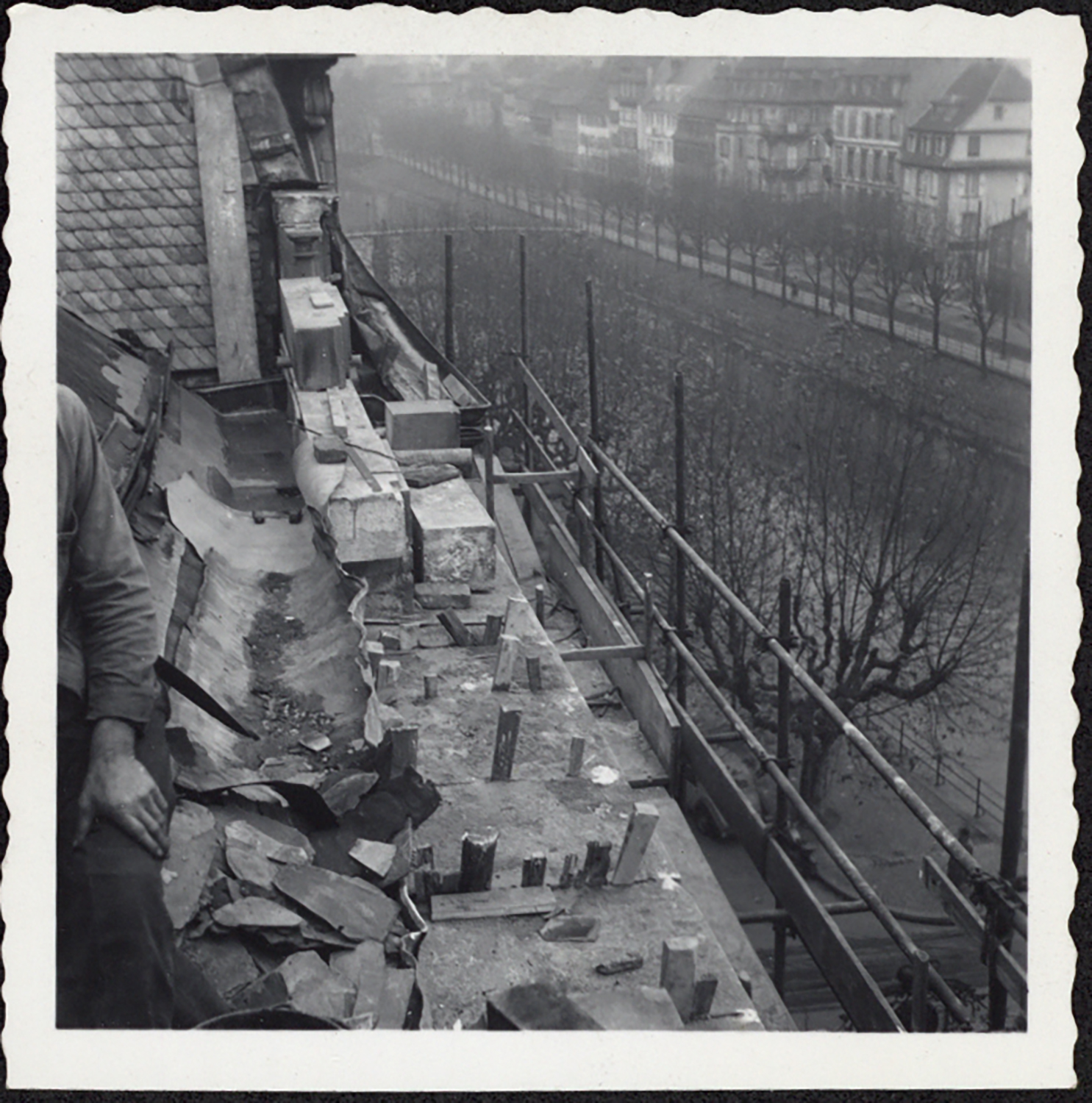 Vue d’ensemble de la remise en état des couvertures. 