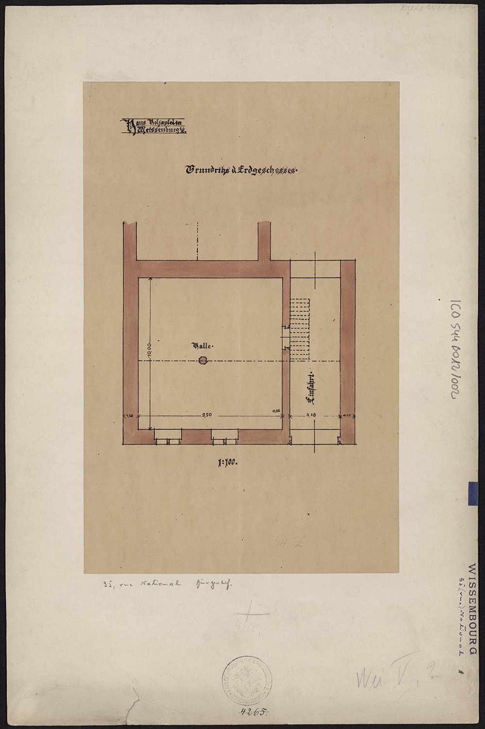 Plan de masse du rez-de-chaussée.