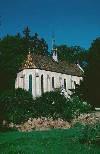 Chapelle : chevet et élévation latérale gauche.