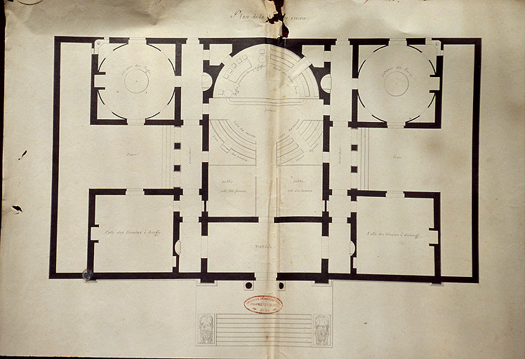 "Plan de la salle des assises".