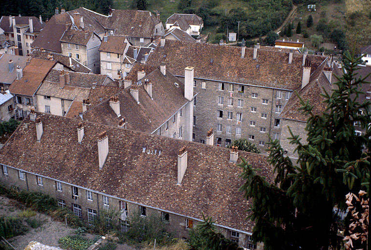 Vue plongeante depuis la tour de Chambenoz à l'est.