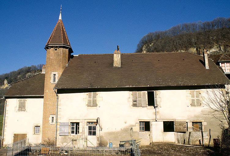 Tour de l'horloge et ferme : élévations sud.