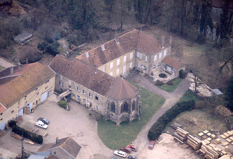 Chapelle Saint-Hubert : vue aérienne d'ensemble depuis le sud.