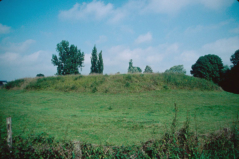 Plateforme de la maison-forte vue vers le nord.