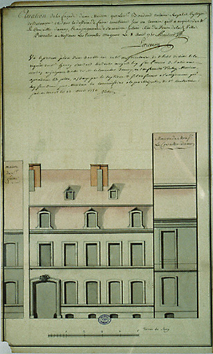 Plan : élévation de la façade : projet de 1750