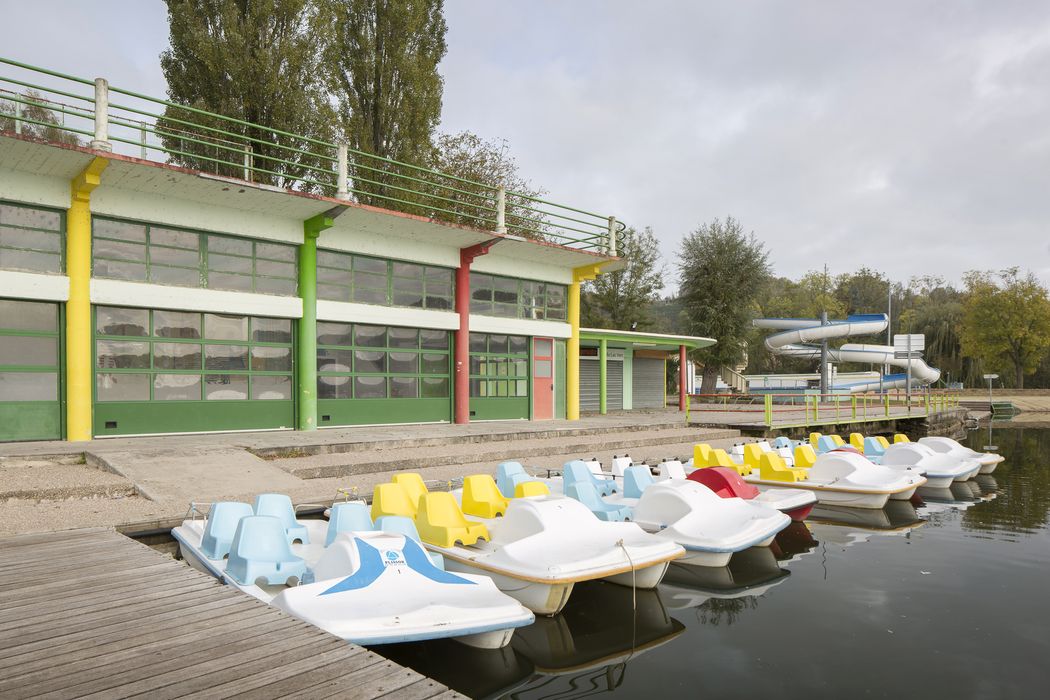 Guinguette et dépendances de la plage aménagée du lac Vert