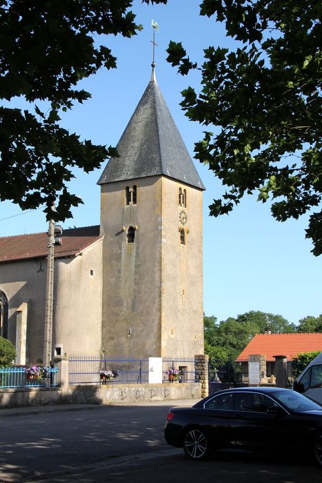 clocher, élévations nord et ouest, vue générale