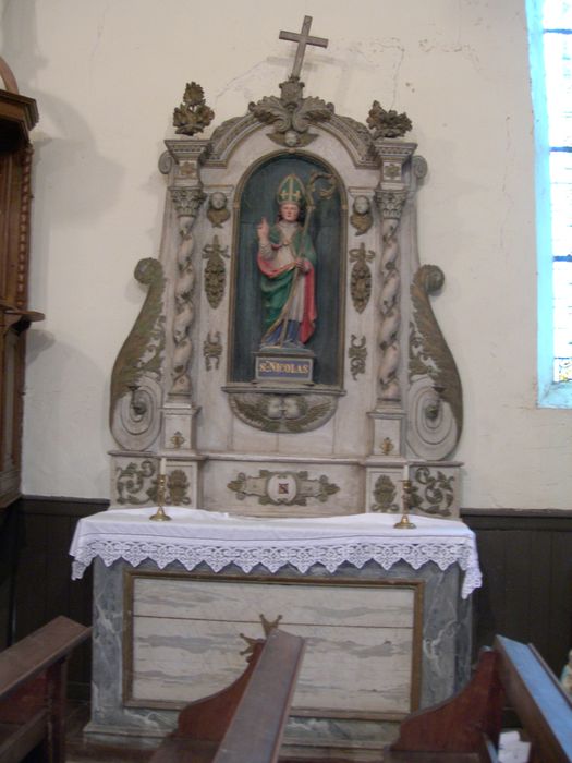 Autel et retable de saint Nicolas, statue : saint Nicolas