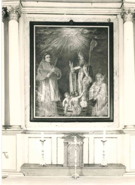 tableau : Saint Nicolas présentant à Saint Charles Borromée un prêtre nommé Nicolas