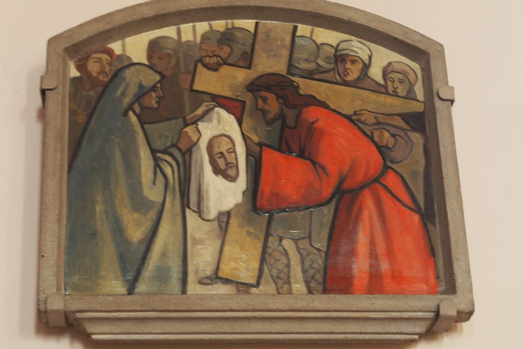 chemin de croix, étape 6, saint Véronique essuie le visage de Jésus