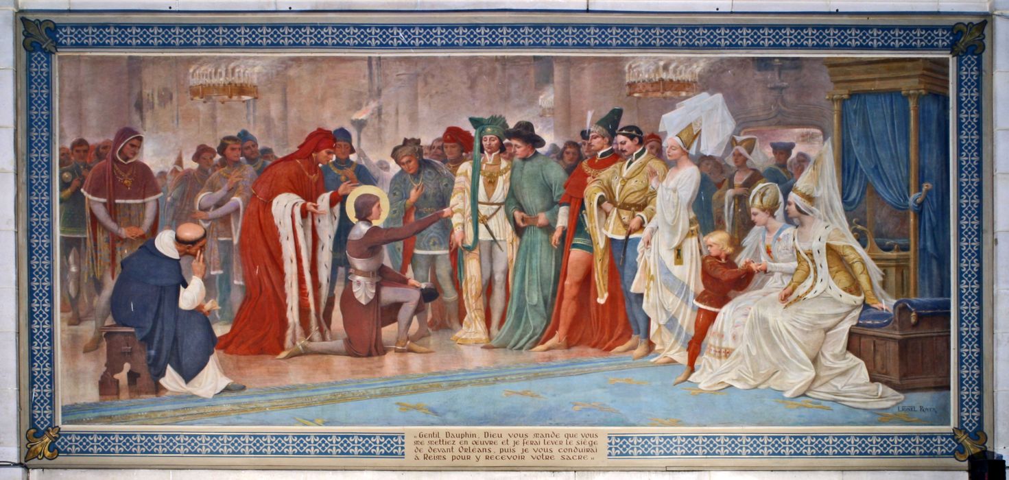 tableau : Jeanne se présente devant le dauphin Charles (Vie de Jeanne d'Arc)