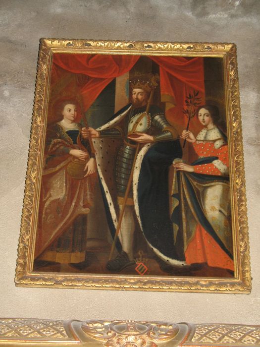 tableau, cadre : Saint Goëry, sainte Précie et sainte Victorine