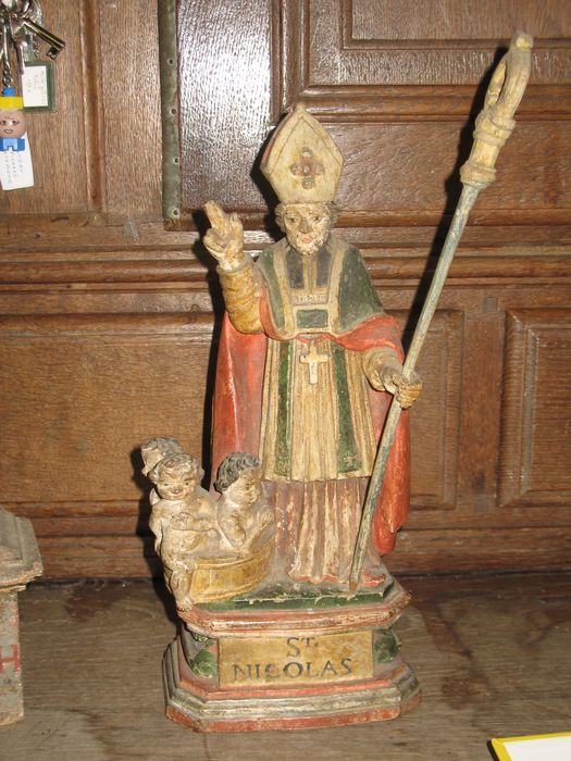 statue de confrérie : Saint Nicolas - © Ministère de la Culture (France), Direction Régionale des Affaires Culturelles ddu Grand Est – Tous droits réservés