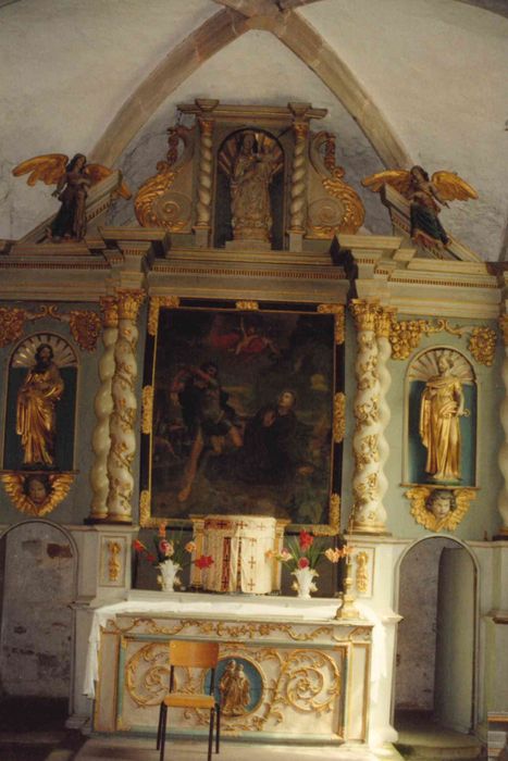 autel, tabernacle, retable (maître-autel)