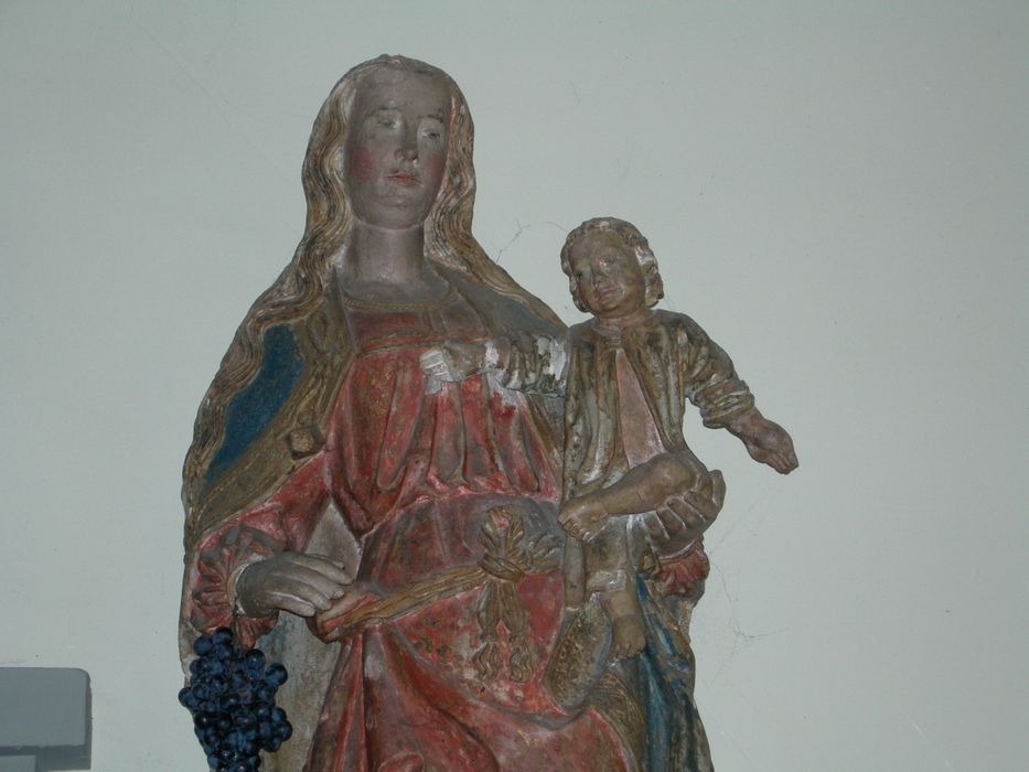 statue : Vierge à l'Enfant, vue partielle