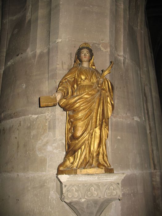 statue : Sainte Libaire - © Ministère de la Culture (France), Direction Régionale des Affaires Culturelles du Grand Est – Tous droits réservés