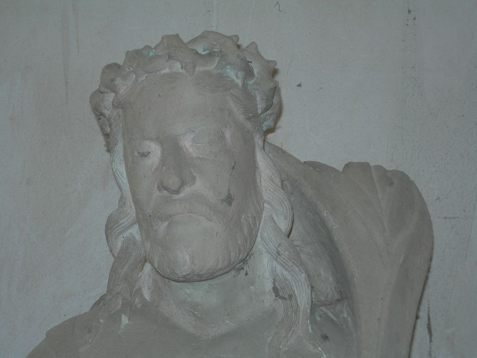 groupe sculpté : Christ au lien, détail