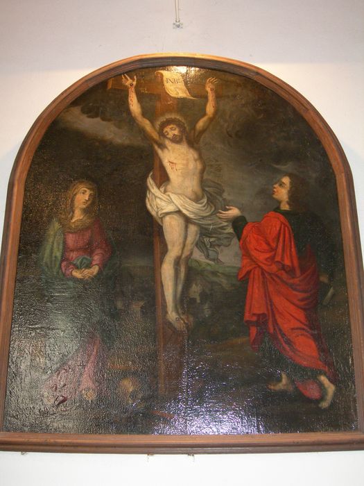 tableau : Crucifixion avec saint Jean et la Vierge