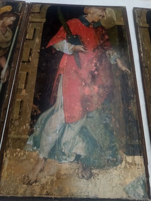 triptyque, détail du panneau n°1 (extérieur) : Saint Étienne