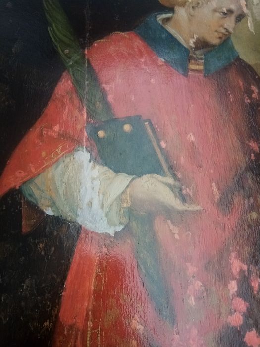 triptyque, détail du panneau n°1 (extérieur) : Saint Étienne