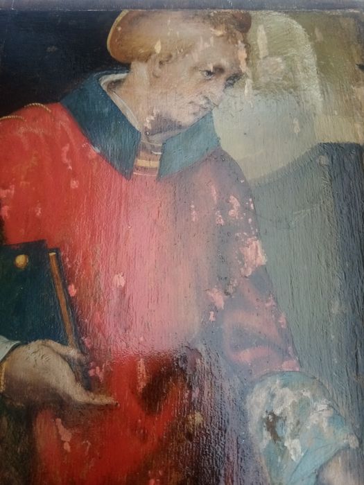 triptyque, détail du panneau n°1 (extérieur) : Saint Étienne
