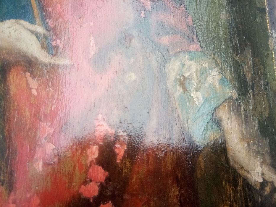 triptyque, détail du panneau n°1 (extérieur) : Saint Étienne