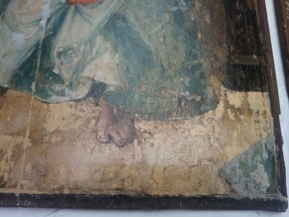 triptyque, détail du panneau n°1 (extérieur) : Saint Étienne