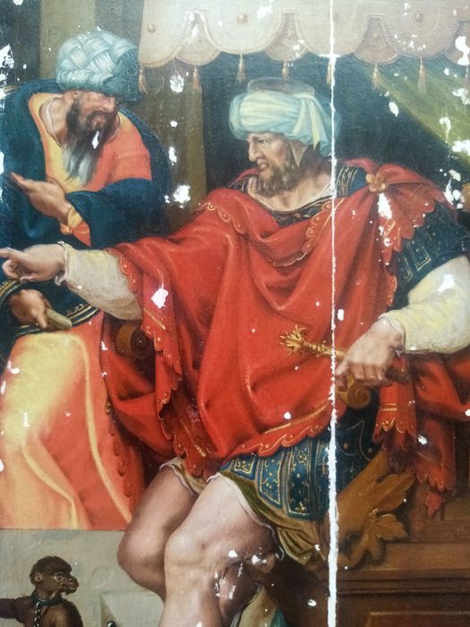 triptyque, détail du panneau n°1 (intérieur) : Jugement de Pilate (le)