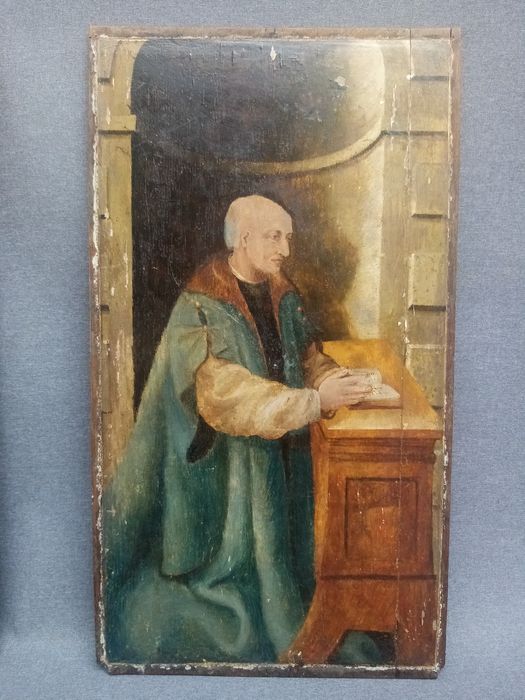 triptyque, détail du panneau n°2 (intérieur) : Étienne Chavalier, le donateur