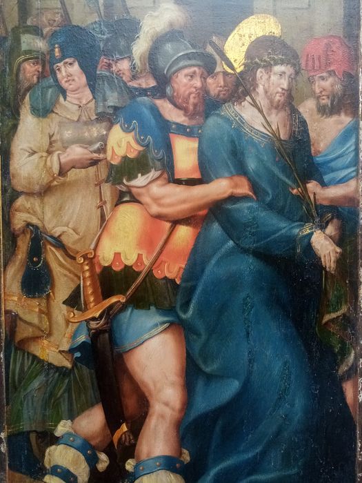 triptyque, détail du panneau n°2 (intérieur) : Jugement de Pilate (le)