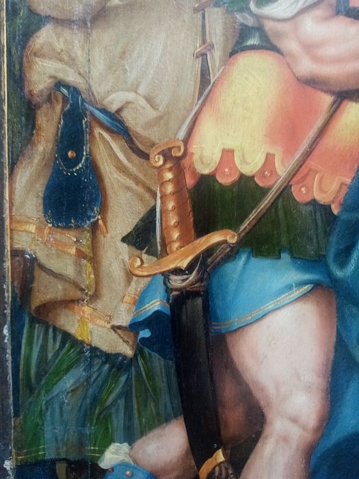 triptyque, détail du panneau n°2 (intérieur) : Jugement de Pilate (le)