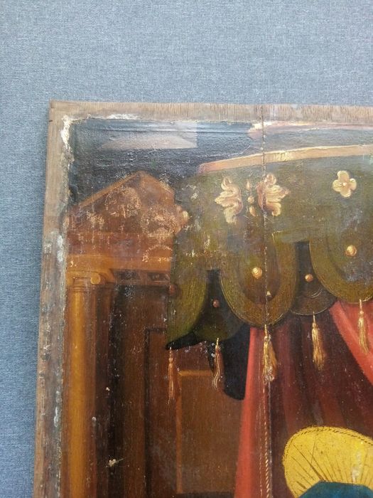 triptyque, détail du panneau n°3 (intérieur) : Vierge de l’Annonciation