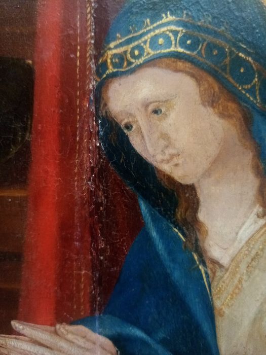 triptyque, détail du panneau n°3 (intérieur) : Vierge de l’Annonciation