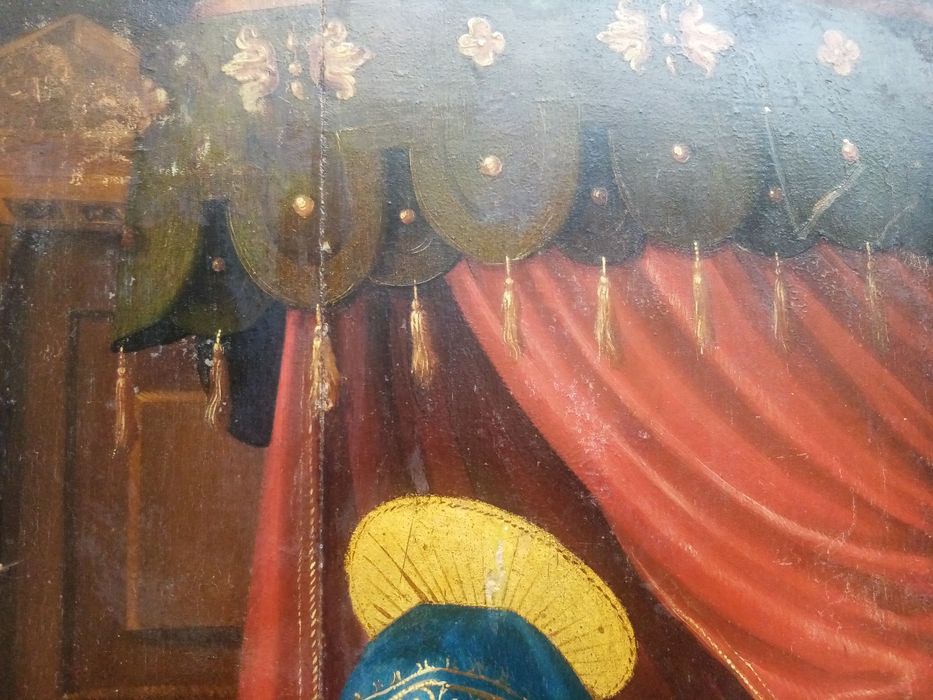 triptyque, détail du panneau n°3 (intérieur) : Vierge de l’Annonciation