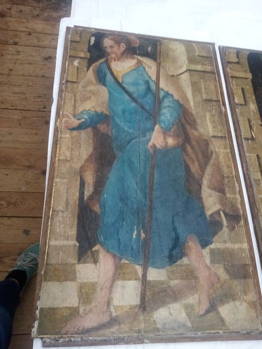triptyque, détail du panneau n°4 (extérieur) : Saint Jacques