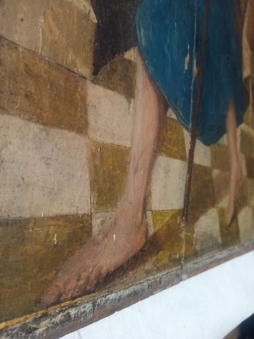 triptyque, détail du panneau n°4 (extérieur) : Saint Jacques