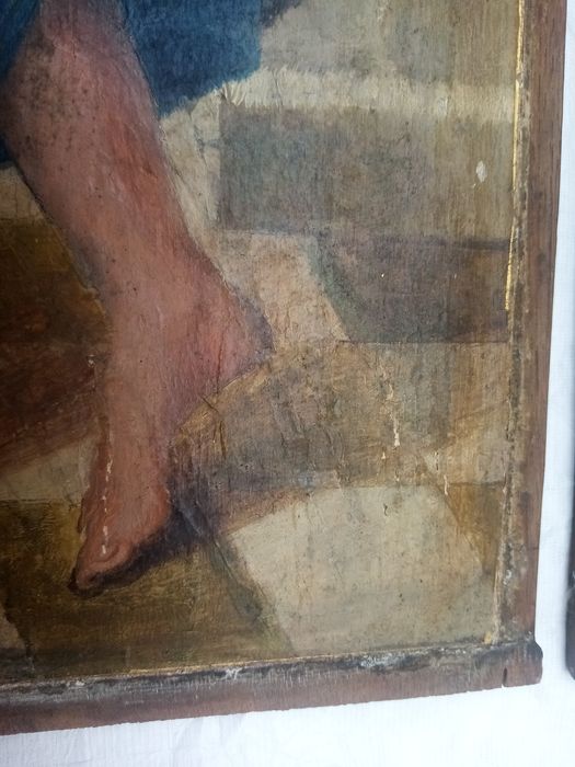 triptyque, détail du panneau n°4 (extérieur) : Saint Jacques