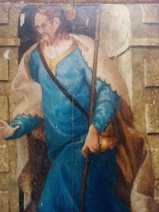 triptyque, détail du panneau n°4 (extérieur) : Saint Jacques