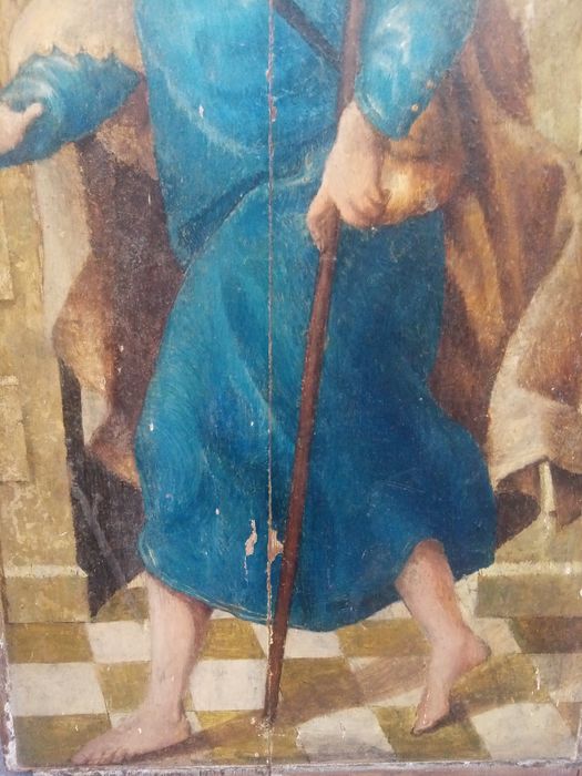 triptyque, détail du panneau n°4 (extérieur) : Saint Jacques