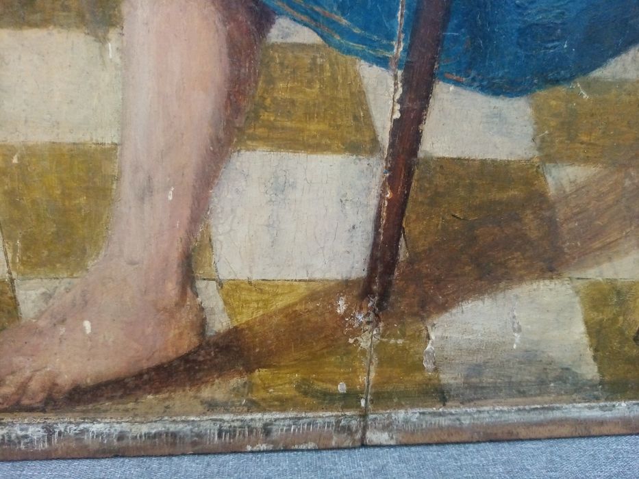 triptyque, détail du panneau n°4 (extérieur) : Saint Jacques