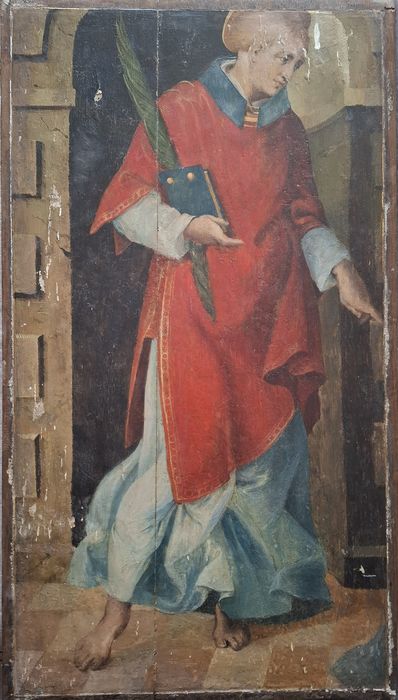 triptyque, détail du panneau n°1 (intérieur) : Saint Étienne