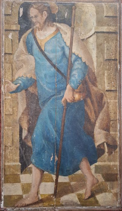 triptyque, détail du panneau n°4 (extérieur) : Saint Jacques