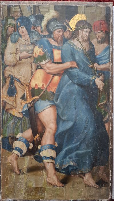 triptyque, détail du panneau n°2 (intérieur) : Jugement de Pilate (le)