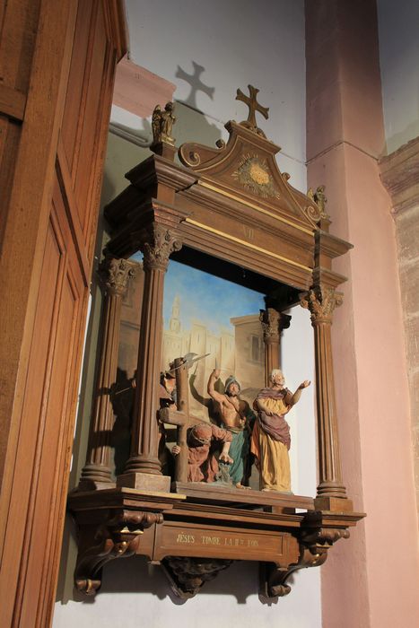 chemin de croix, station n°7: Jésus tombe la 2e fois