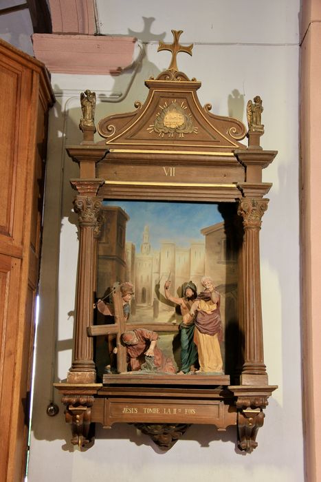 chemin de croix, station n°7: Jésus tombe la 2e fois