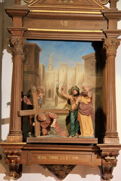 chemin de croix, station n°7: Jésus tombe la 2e fois